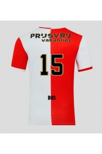 Feyenoord Jordan Bos #15 Fotballdrakt Hjemme Klær 2025-26 Korte ermer